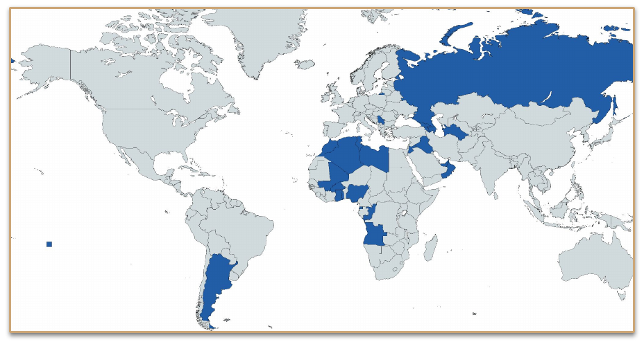 XPAND OFFSHORE International Operations Coverage Map